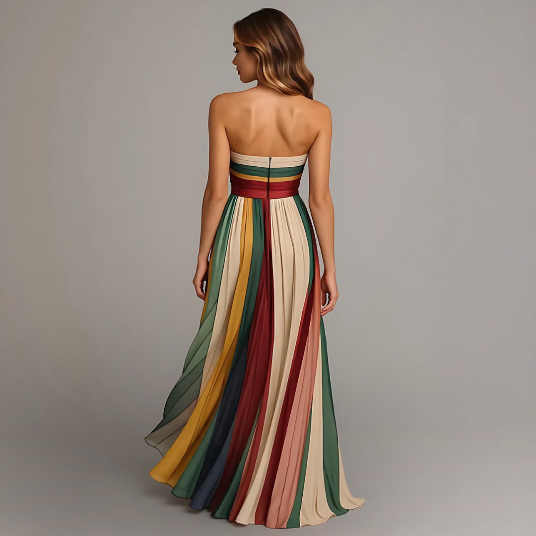 Liora — Sunset Stripe Maxi Dress