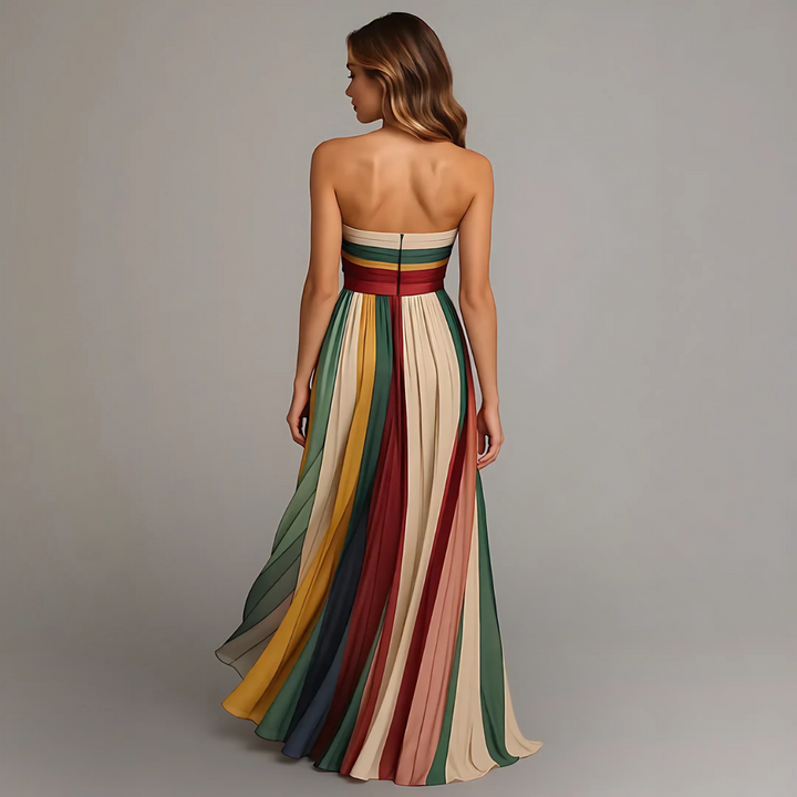 Liora — Sunset Stripe Maxi Dress