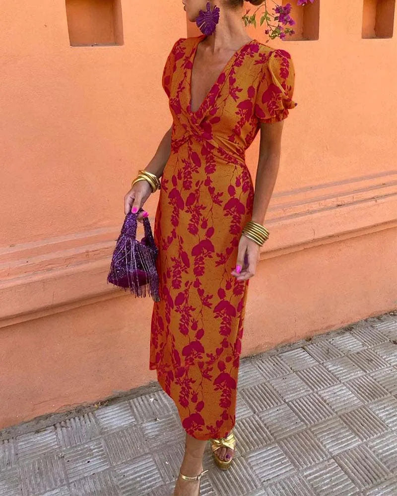 Amara™ — Floral Summer Maxi Dress