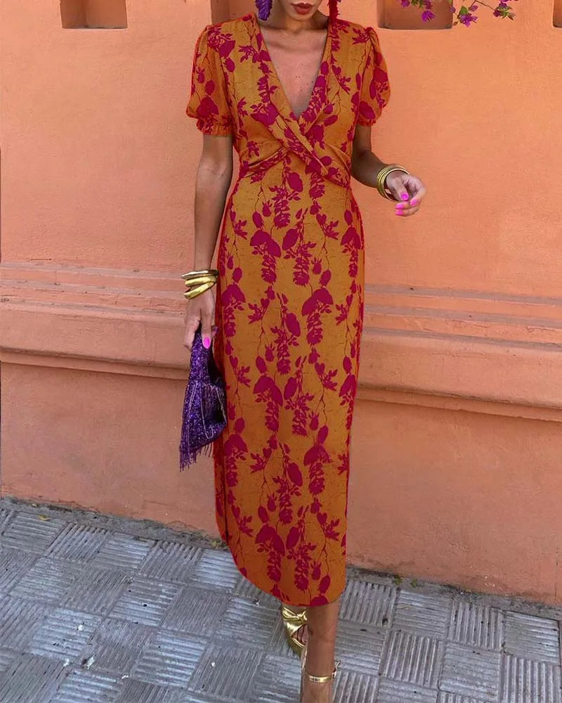 Amara™ — Floral Summer Maxi Dress