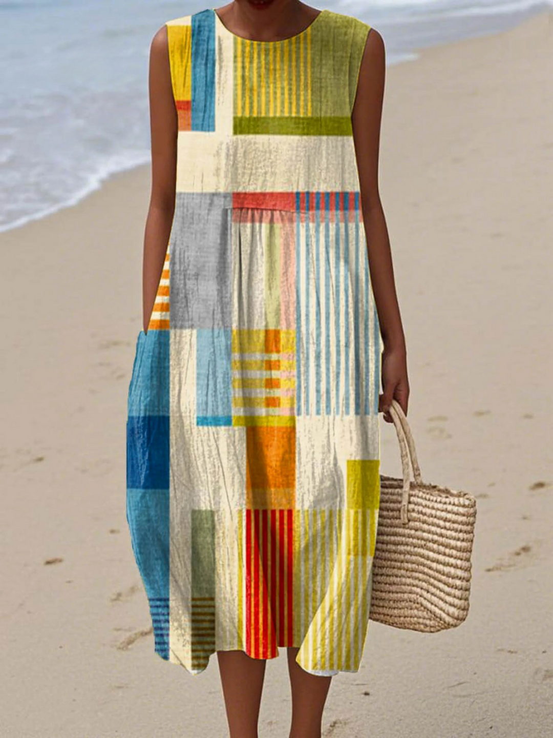 Clara™ — Elegant Patchwork Summer Dress