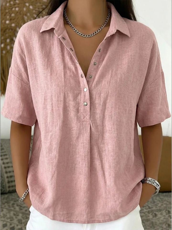 Avery™ | Effortless Relaxed Button Blouse