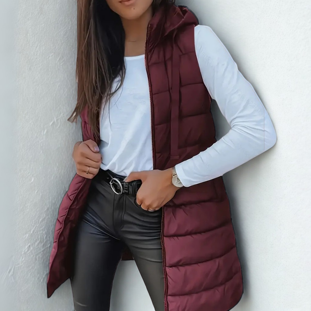 Mitchelle™ Casual Long Sleeveless Puffer Vest