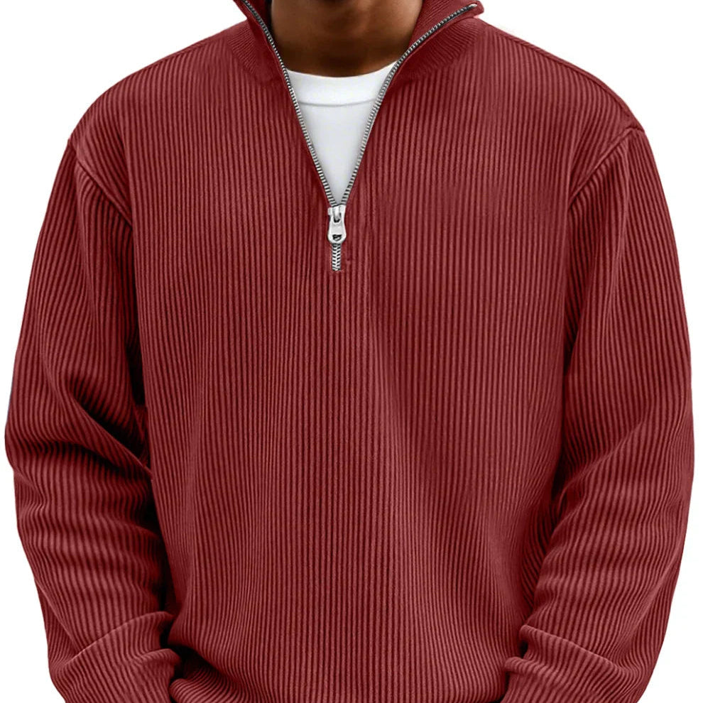 Logan™ — Ribbed Quarter-Zip Sweater