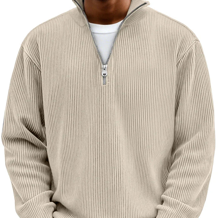 Logan™ — Ribbed Quarter-Zip Sweater