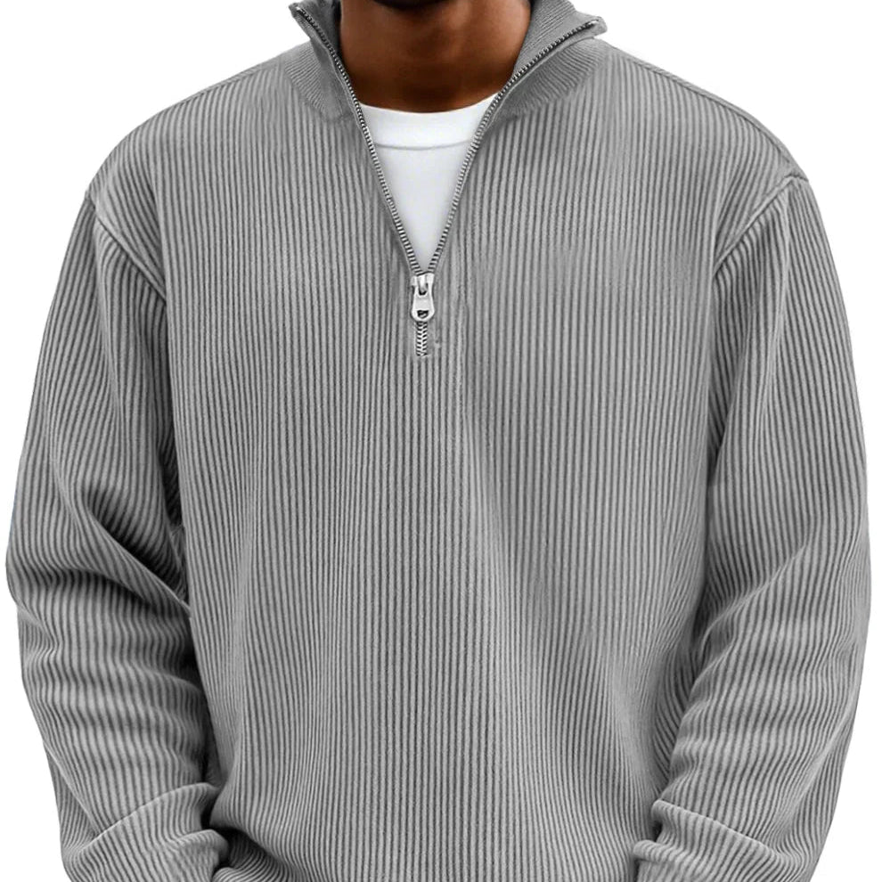 Logan™ — Ribbed Quarter-Zip Sweater