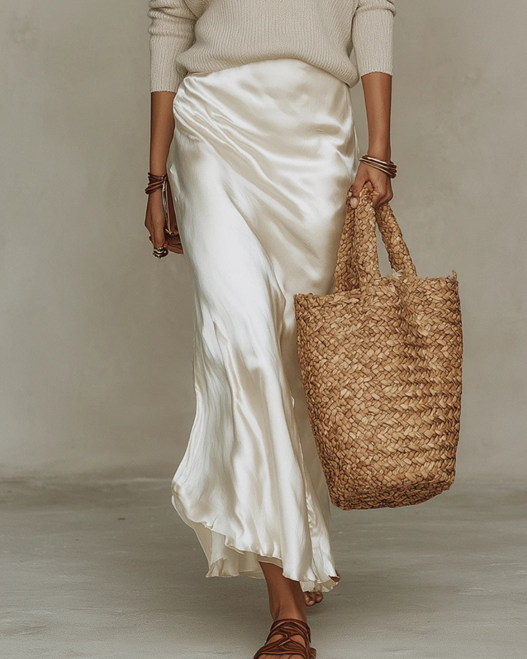 Mila | Elegant Two-Tone Midi Dress