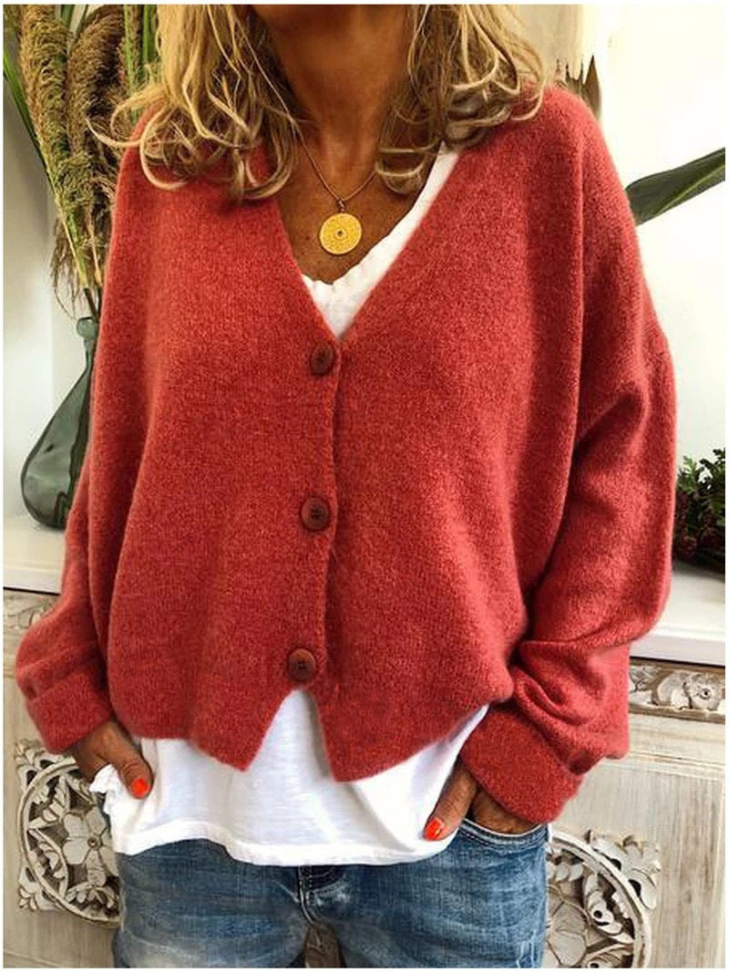 Harper | Cozy Button Knit Cardigan
