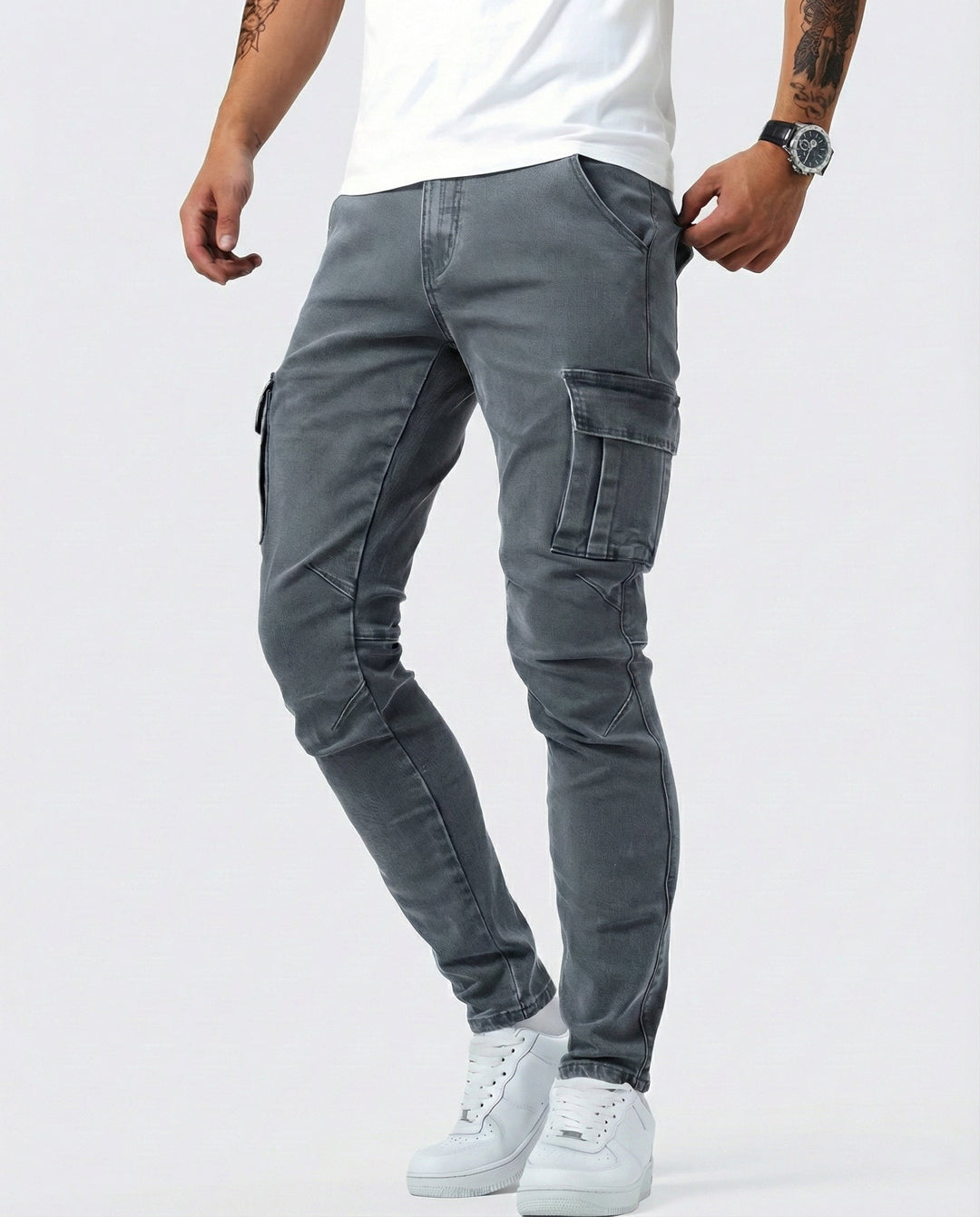 Axel | Slim Fit Stretch Cargo Pants
