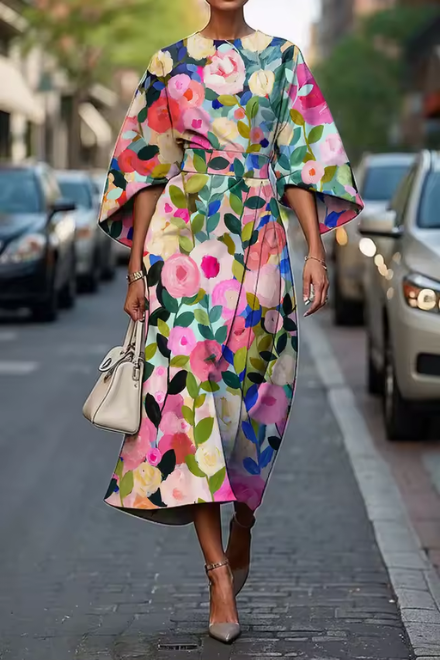 Naomi | Elegant Floral Wrap Dress