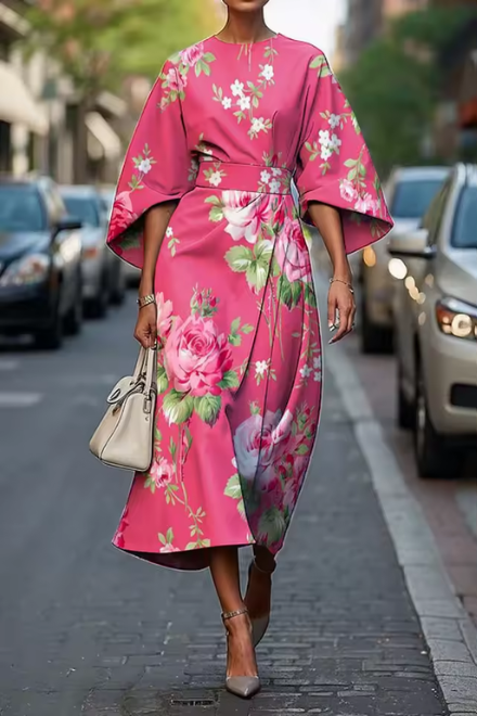 Naomi | Elegant Floral Wrap Dress