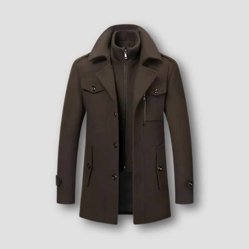 LEIGHTON - MILITARY STYLE TWO-PIECE WINTER TRENCH