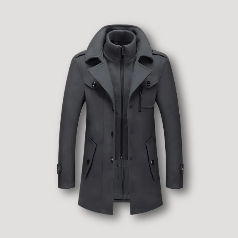 LEIGHTON - MILITARY STYLE TWO-PIECE WINTER TRENCH