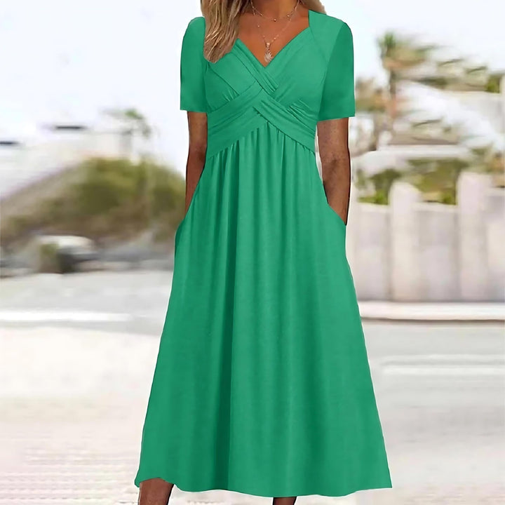 Isadora™ | Elegant A-Line Midi Dress