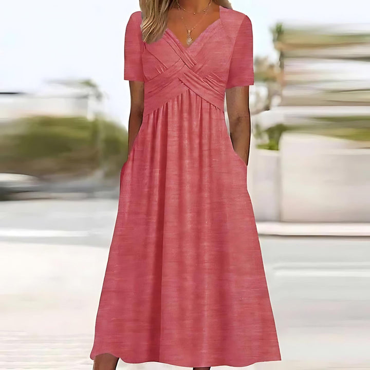 Isadora™ | Elegant A-Line Midi Dress