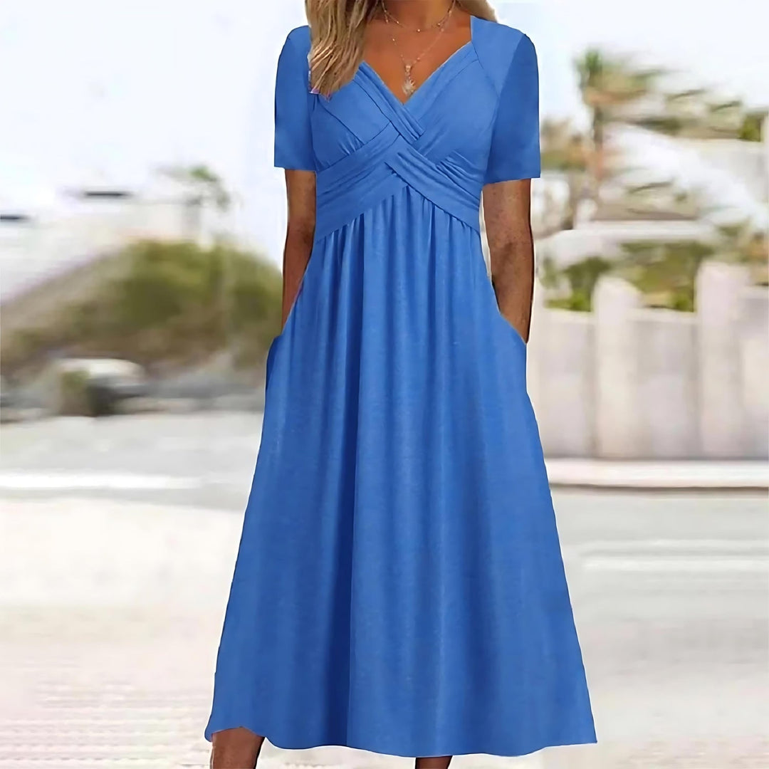 Isadora™ | Elegant A-Line Midi Dress
