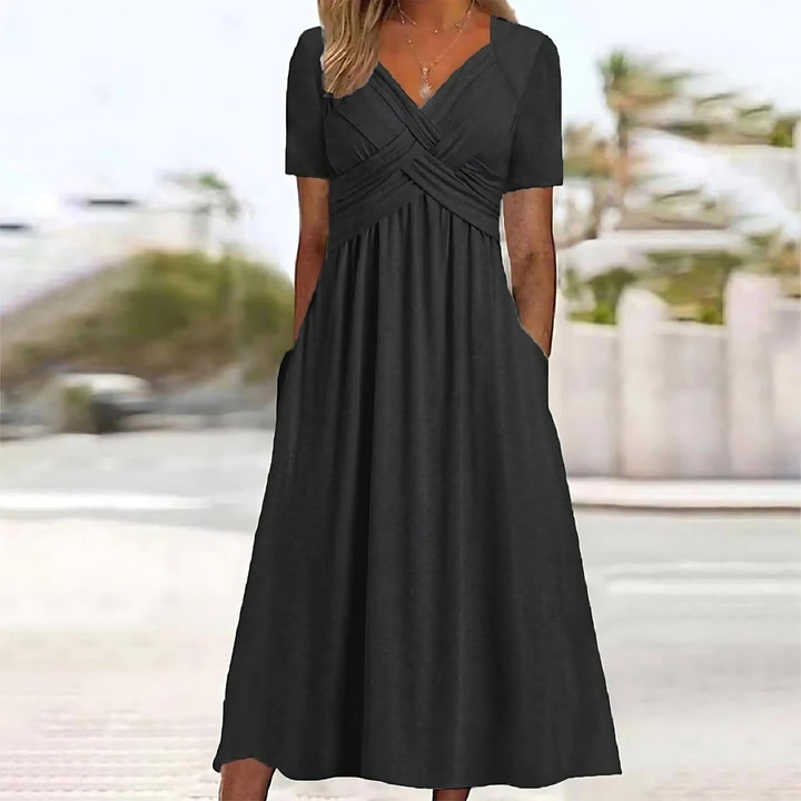 Isadora™ | Elegant A-Line Midi Dress