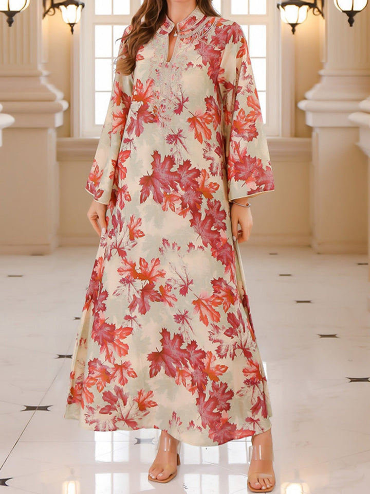 Paloma™ Maple Leaf Print Maxi Dress