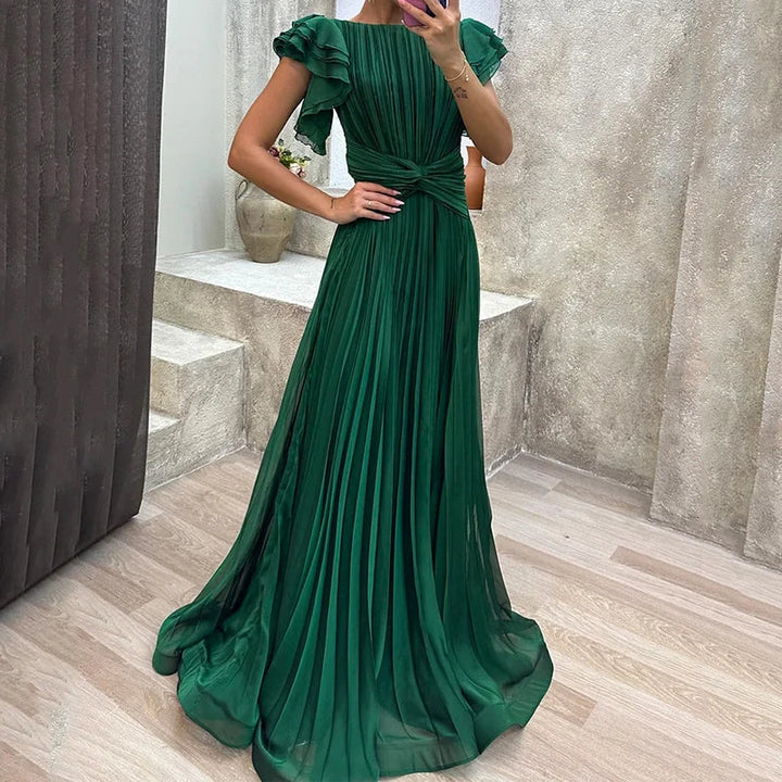 Isabella | Elegant Pleated Maxi Dress