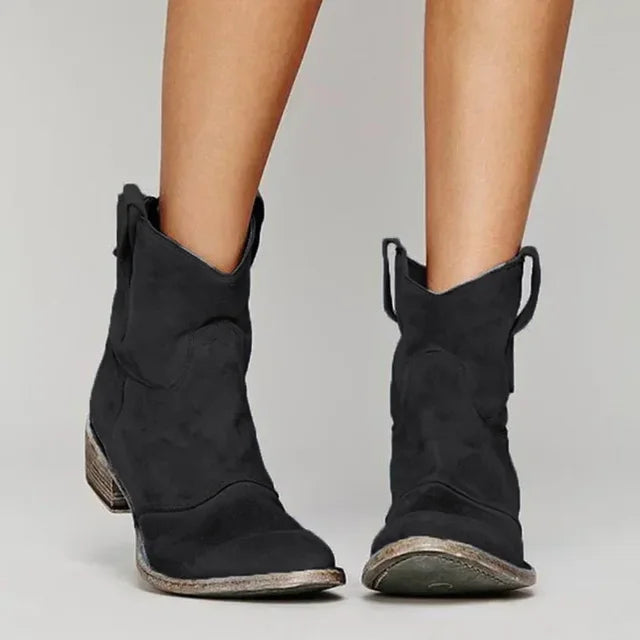 Livia™ | Vintage Western Ankle Boots