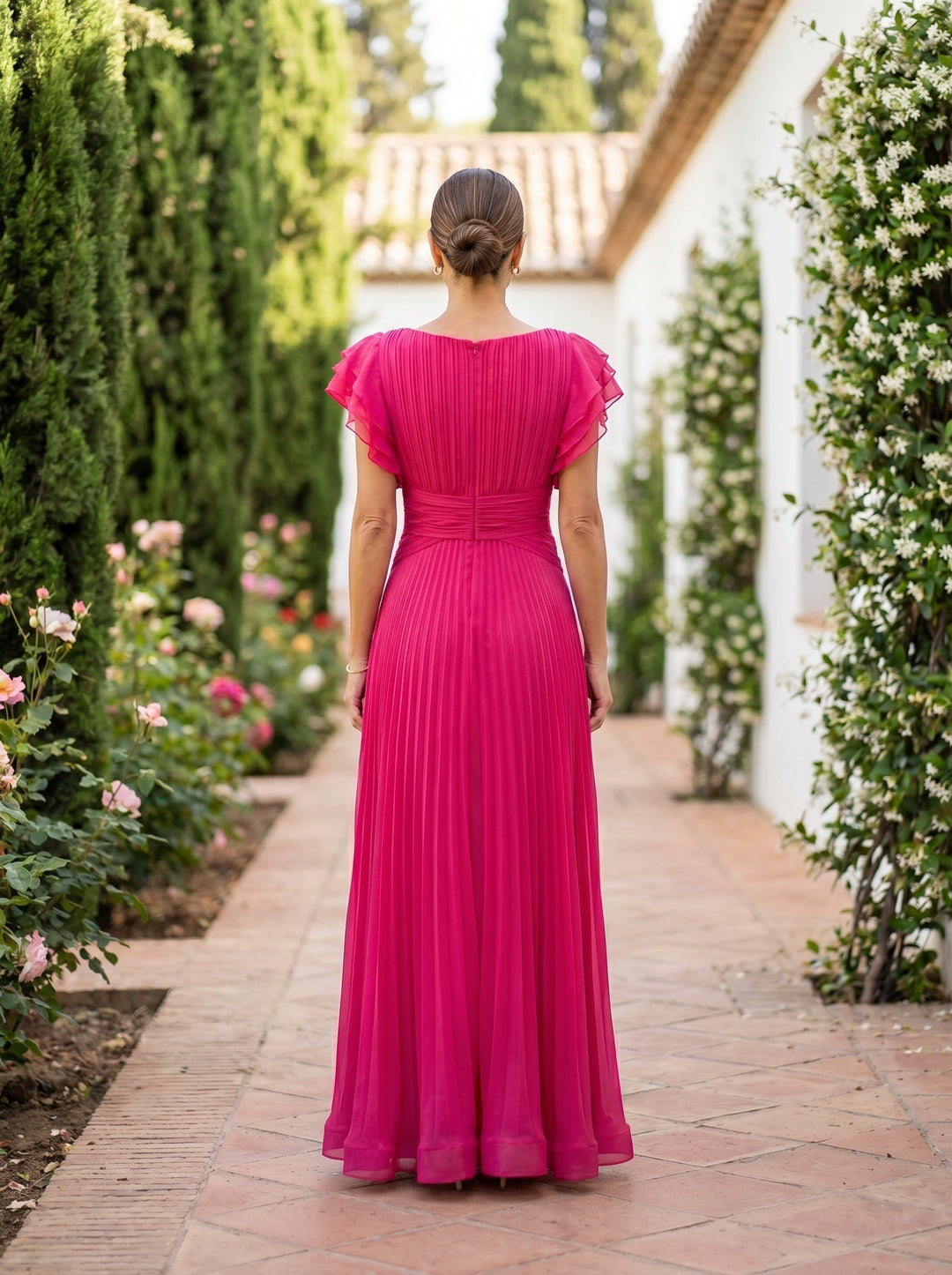 Isabella | Elegant Pleated Maxi Dress
