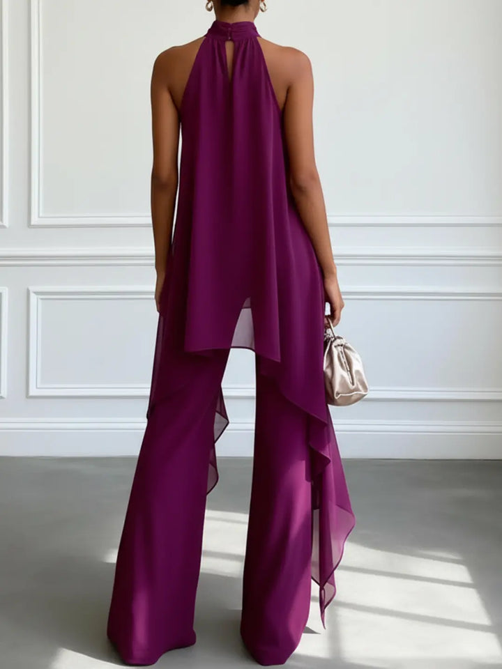 Liora™ | Elegant Halter Two-Piece Set