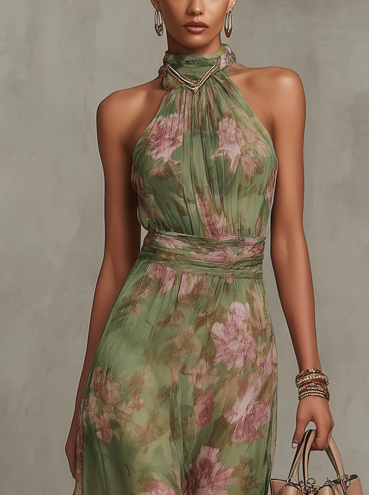 Sara™ | Elegant Floral Midi Dress