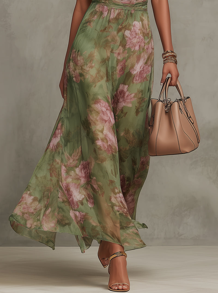 Sara™ | Elegant Floral Midi Dress