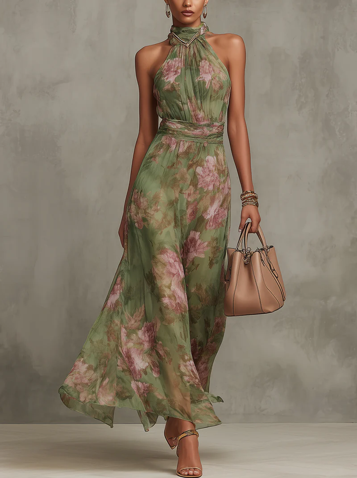 Sara™ | Elegant Floral Midi Dress