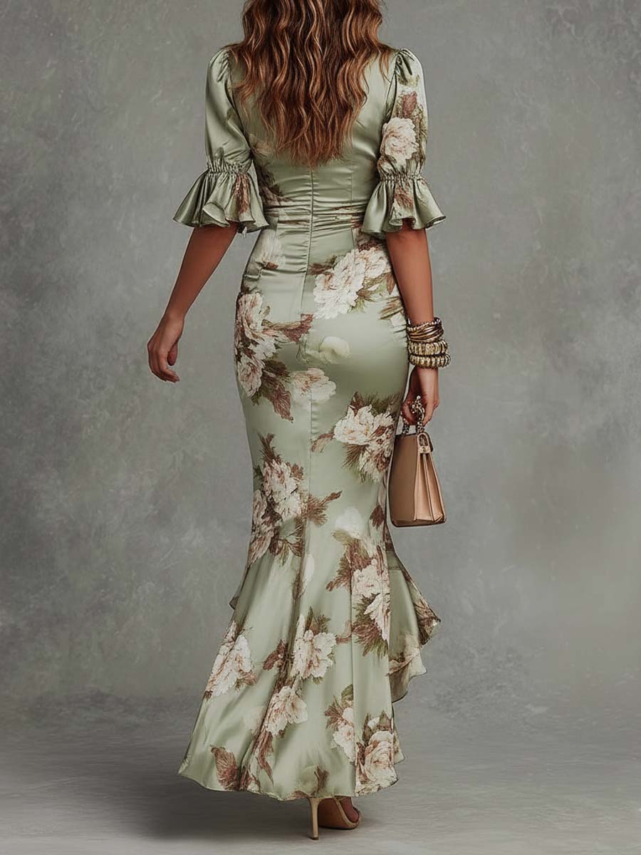 Elena™ | Romantic Floral Evening Dress