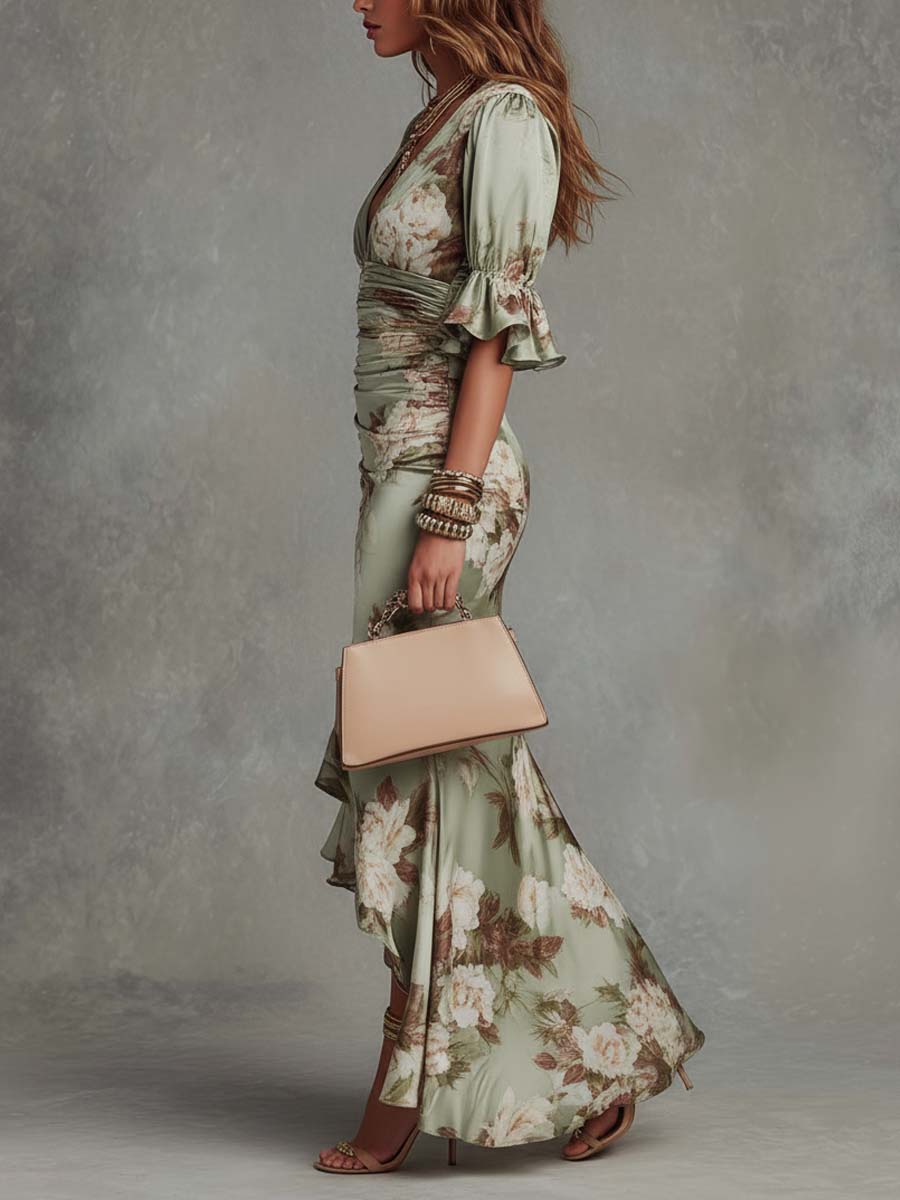 Elena™ | Romantic Floral Evening Dress