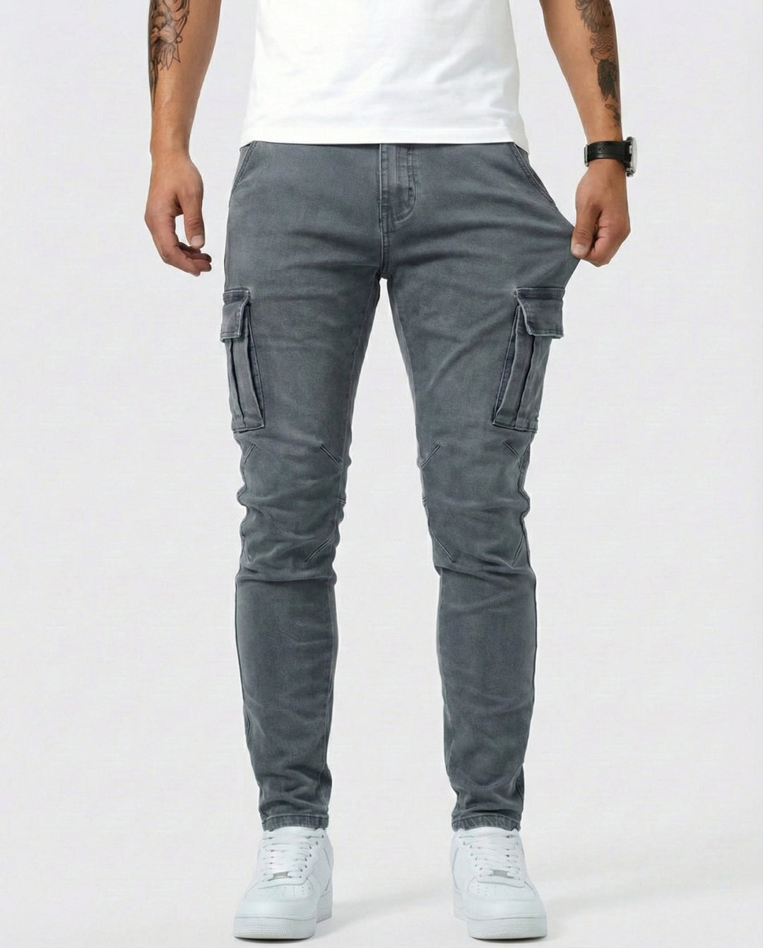 Axel | Slim Fit Stretch Cargo Pants