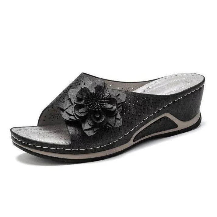 Soft Leather Orthopedic Sandals with Built-In Arch Support
